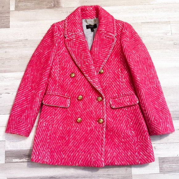 J. Crew Diamond Tweed Coat Size 4 - Picture 4 of 8